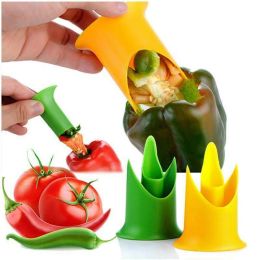 2pcs Creative Pepper Cutter Corer Slicer Tomato Fruit & Vegetable Kitchen Tools