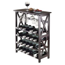 Rio Wine Rack, 24-Bottle, Glass Hanger