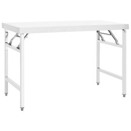 Kitchen Folding Work Table 47.2"x24"x32" Stainless Steel