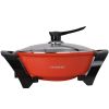 Liven Electric Shabu Shabu Hot Pot with Divider and Non-Stick Coating Electric Hot Pot 5L