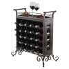 Silvano Wine Rack 5x5 with Removable Tray, Dark Bronze