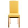 Dining Chairs 4 pcs Yellow Fabric