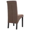 Dining Chairs 2 pcs Brown Fabric