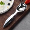 Ice Cream Scooper Zinc Alloy Solid Cookie Dough Scooper with Anti-Slip Handle for Sorbet Melon Ergonomic Handle Scoop Kitchen Tool (4.5X17.5cm)