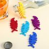 Fish Shape Beer Bottle Opener Fishbone Aluminum Alloy Bottle Opener Keychain Ring kitchen Tool Trinket Gifts Random