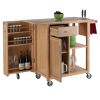 Douglas Utility Kitchen Cart, Natural