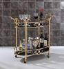 ACME Ottesen Serving Cart, Gold & Black Glass YF