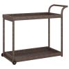 Bar Cart Brown 39.4"x17.7"x32.7" Poly Rattan