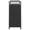 Bar Cart with Drawer Black 39.4"x17.7"x38.2" Poly Rattan