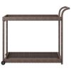 Bar Cart Brown 39.4"x17.7"x32.7" Poly Rattan