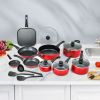 Home Delicacies Hard Anodized Nonstick Cookware Pots and Pans 17 Pieces Set