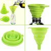 1 Pc Silicone Gel Foldable Collapsible Style Funnel Hopper Kitchen Cooking Tools