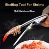 304 Stainless Steel Shelling Tool For Shrimp Kitchen Tool Practical Kitchen Accessories