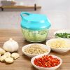 3-in-1 Manual Food Chopper for Vegetable Fruits Nuts Onions Hand Pull Mincer Blender Mixer Food Processor Garlic Crusher Ginger Fruit Puree Meat Puree