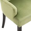 Dining Chair with Armrests Light Green Velvet