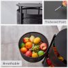 3 Layers Rotatable Basket Kitchen Vegetable Fruits Rolling Storage Cart Rack