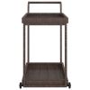 Bar Cart Brown 39.4"x17.7"x32.7" Poly Rattan