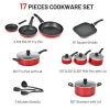 Home Delicacies Hard Anodized Nonstick Cookware Pots and Pans 17 Pieces Set