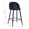 37.8 inches High 2-Piece Bar Stools/Pub Kitchen Chairs (Set of 2)