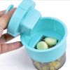 Plastic Garlic Press Multi-function Stainless Steel Ginger Presser Garlic Crusher Mincer Cutter Grater Dicing and Storage Kitchen Vegetable Tool