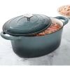 Gibson Artisan 7QT Oval Dutch Oven, Gray