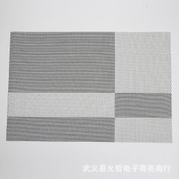 Double-sided Series Pvc Plaid Placemat Woven Insulation Tableware Mat Teslin Rectangular Hotel Western-style Placemat