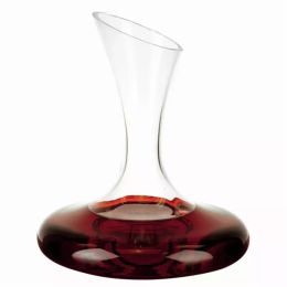 2" X 75" X 95" Mouth Blown Crystal Lead Free Wine Carafe  32 oz