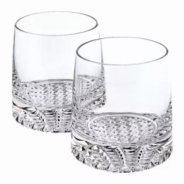 Mouth Blown European Crystal Whiskey Set 4 Piece Rocks or DOF Set