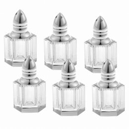 Individual Silver Crystal Salt and Peppers  Gift Boxed 6 Piece Set