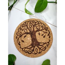 Tree Of Life Engraved Cork Trivet