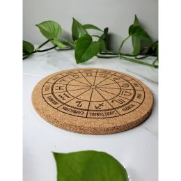 Zodiac Wheel Cork Trivet