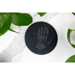 Skeleton Hand Anatomy Engraved Slate Coaster