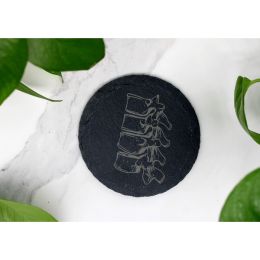 Spinal Column Anatomy Engraved Slate Coaster