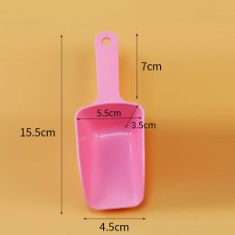 Plastic Ice Block Shovel Flour Food Candy Scoop Coffee Beans Bar Ice Scraper Corn Grain Spoon Kitchen Storage Buffet Gadgets (Color: pink)