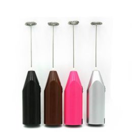 Egg Tools Portable Coffee Milk Frother Electric Egg Beaters Handle Mixer Cooking Tools Kitchen Tools (Color: Coffee)