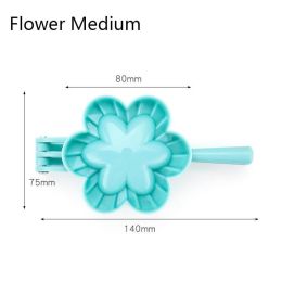 Dumplings Tool Dumpling Mould Kitchen Dumpling Molds Plastic Dough Press Dumpling Pie Ravioli Mould (size: Flower Medium)