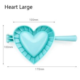 Dumplings Tool Dumpling Mould Kitchen Dumpling Molds Plastic Dough Press Dumpling Pie Ravioli Mould (size: Heart Large)