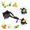 RAINBEAN Manual Citrus Juicer, Hand Press Lemon Squeezer, Heavy Duty Juice Metal Aluminum Alloy Squeezer for Lime Orange Apple Fruit (Black)