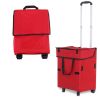 Foldable Shopping Cart with Wheels Oxford Fabric Trolley Bag Collapsible Reusable Tote Bags Grocery Cart for Travel Home Kitchen Supermarket