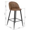 37.8"H 2-Piece Bar Stools/Pub Kitchen Chairs (Set of 2)